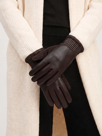 Common Knit Shirred Mixed Gloves