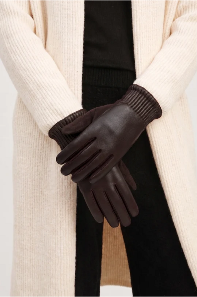 Common Knit Shirred Mixed Gloves