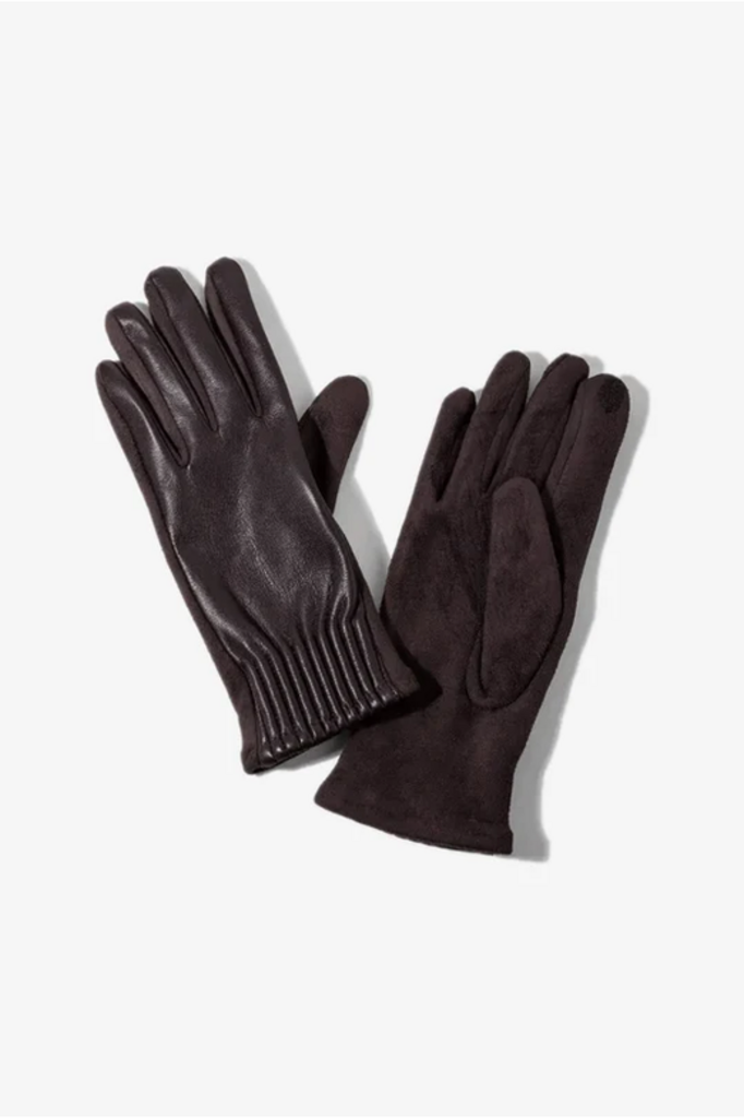 Common Knit Shirred Mixed Gloves