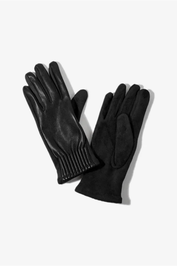 Common Knit Shirred Mixed Gloves