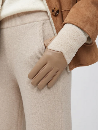 Common Knit Shearling Cuff Gloves