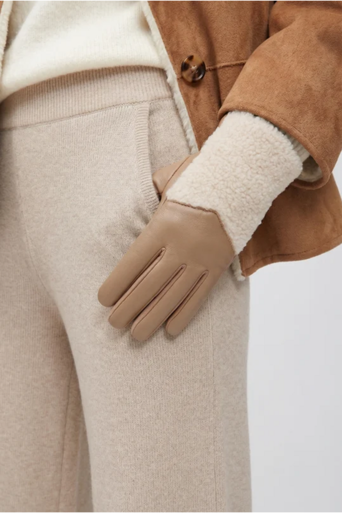 Common Knit Shearling Cuff Gloves