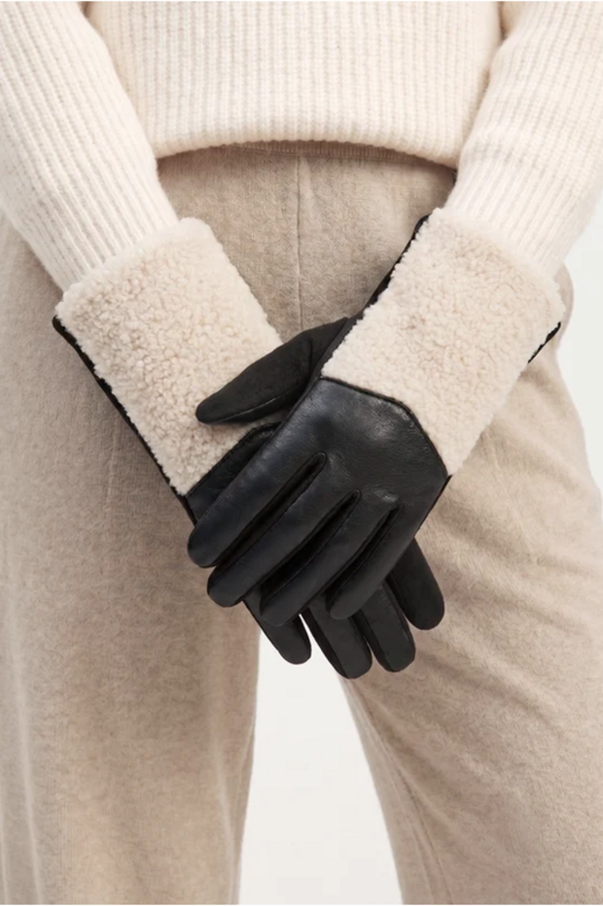 Common Knit Shearling Cuff Gloves
