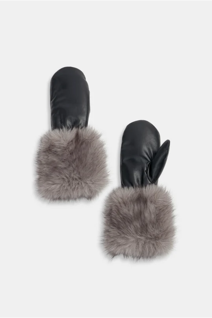 Common Knit Luxe Faux Fur Cuff Mittens