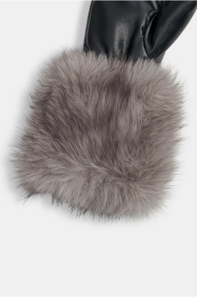 Common Knit Luxe Faux Fur Cuff Mittens