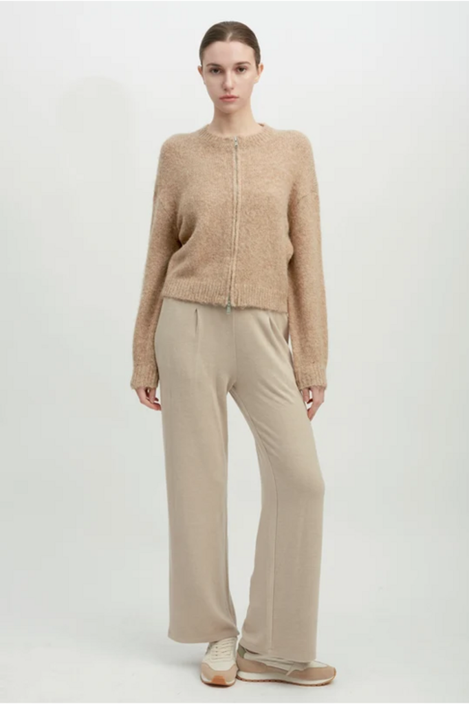 Common Knit Alpaca Knit Bomber Jacket  ONE SIZE