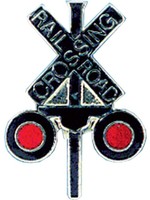 Hat Tack, RR Crossing (Larger Pin) X SHAPE