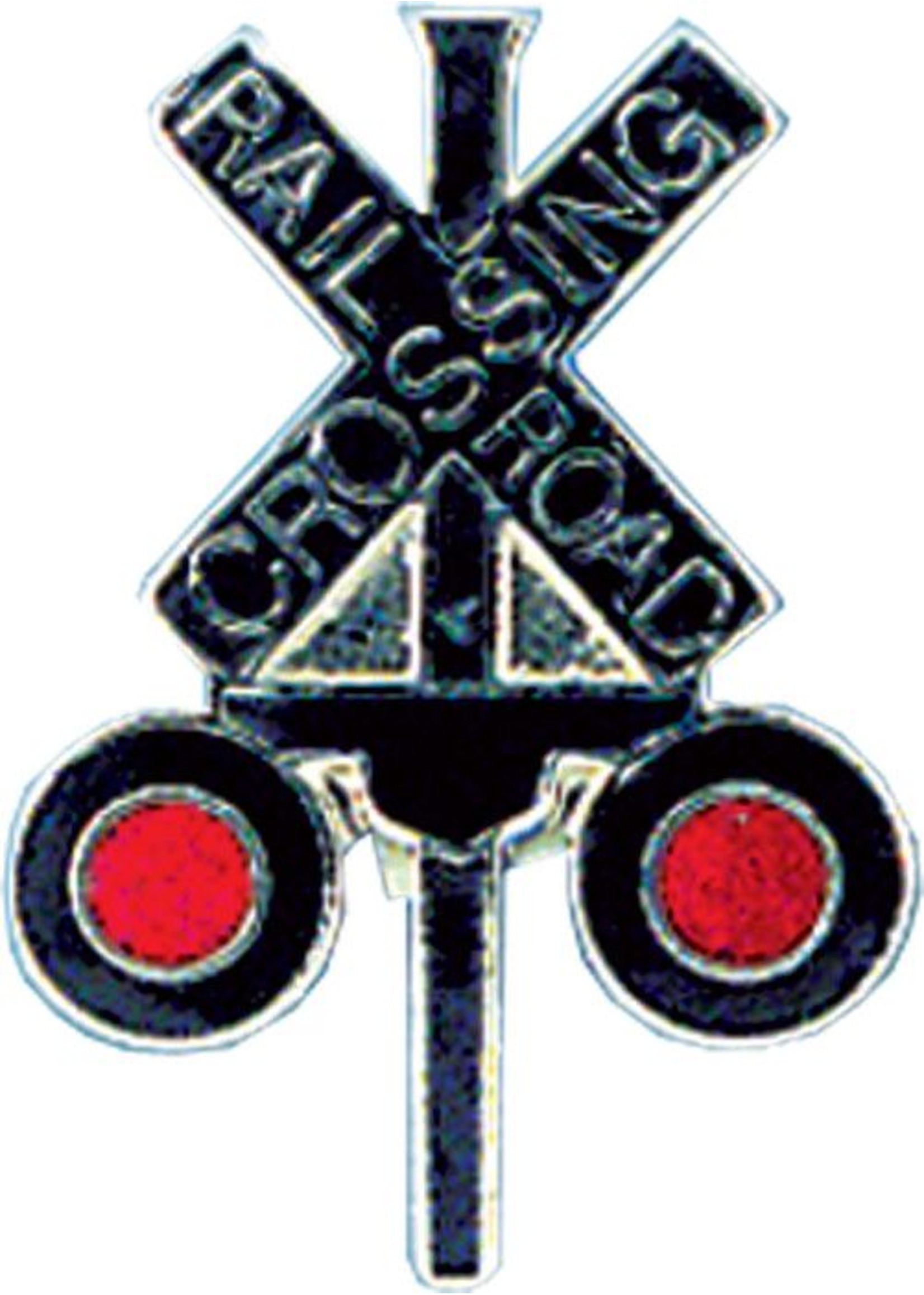Hat Tack, RR Crossing (Larger Pin) X SHAPE