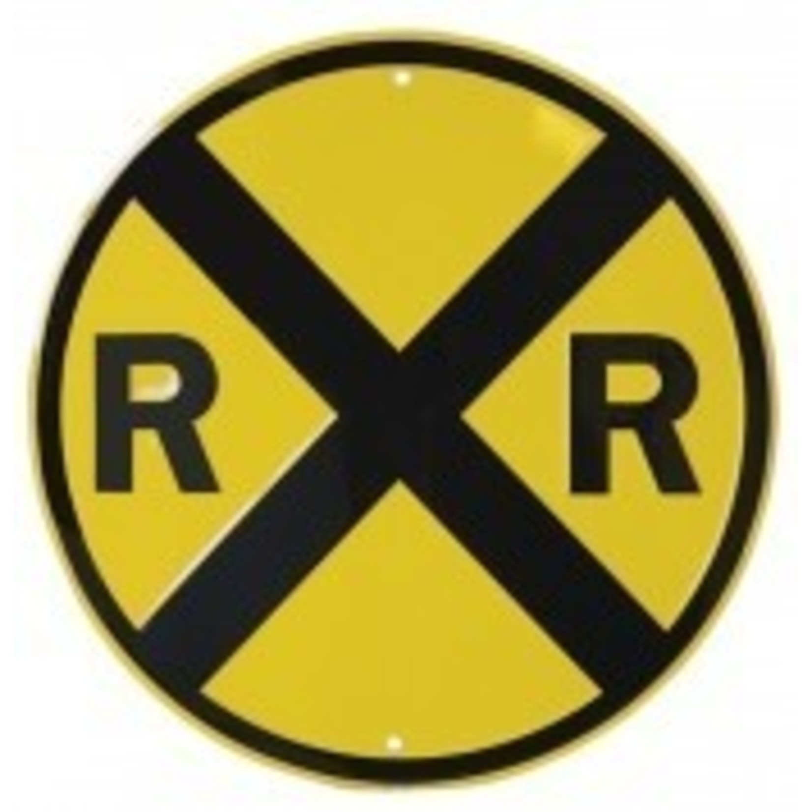 Round Railroad Crossing Sign