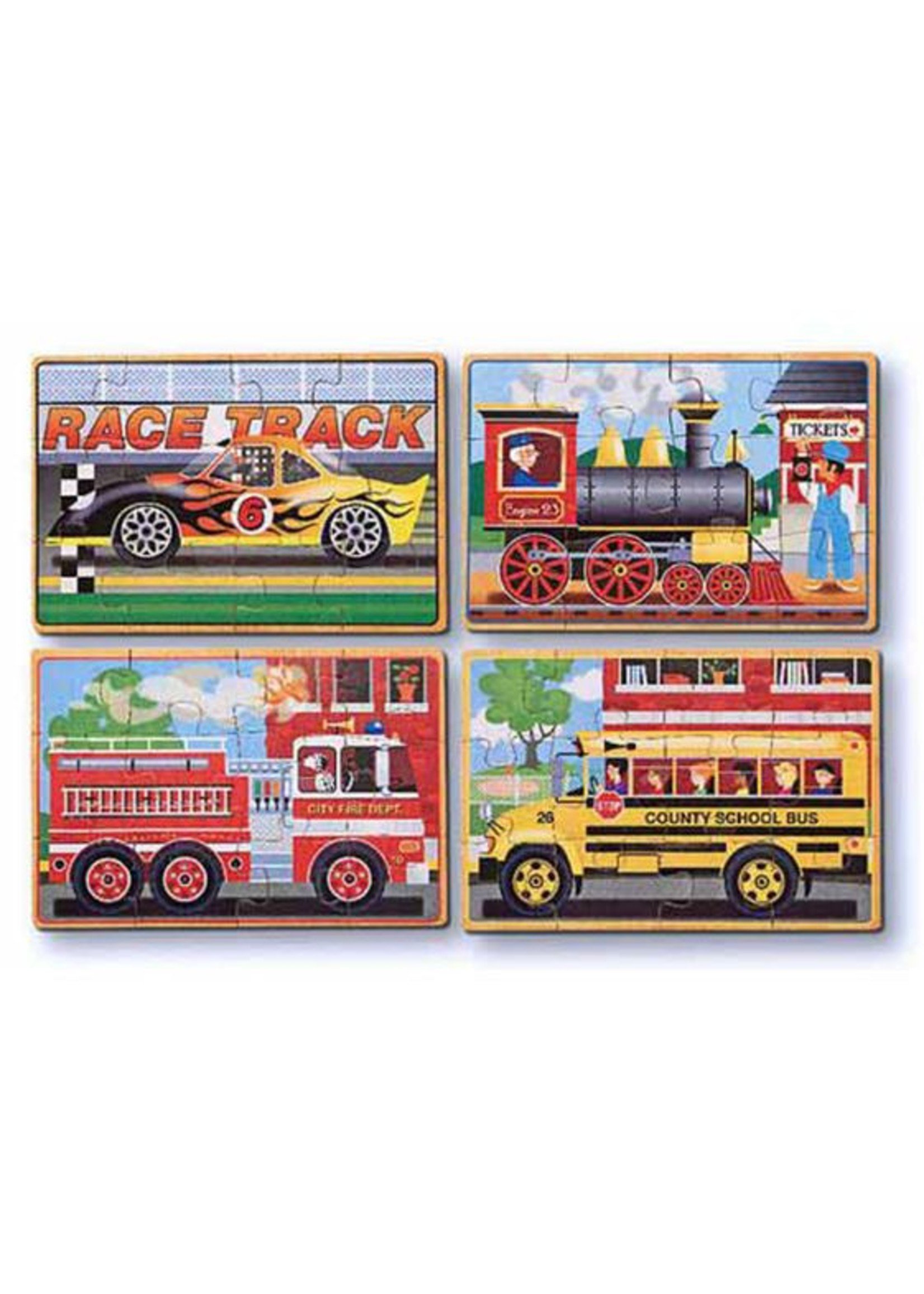 Melissa & Doug Vehicle Puzzles in a Box
