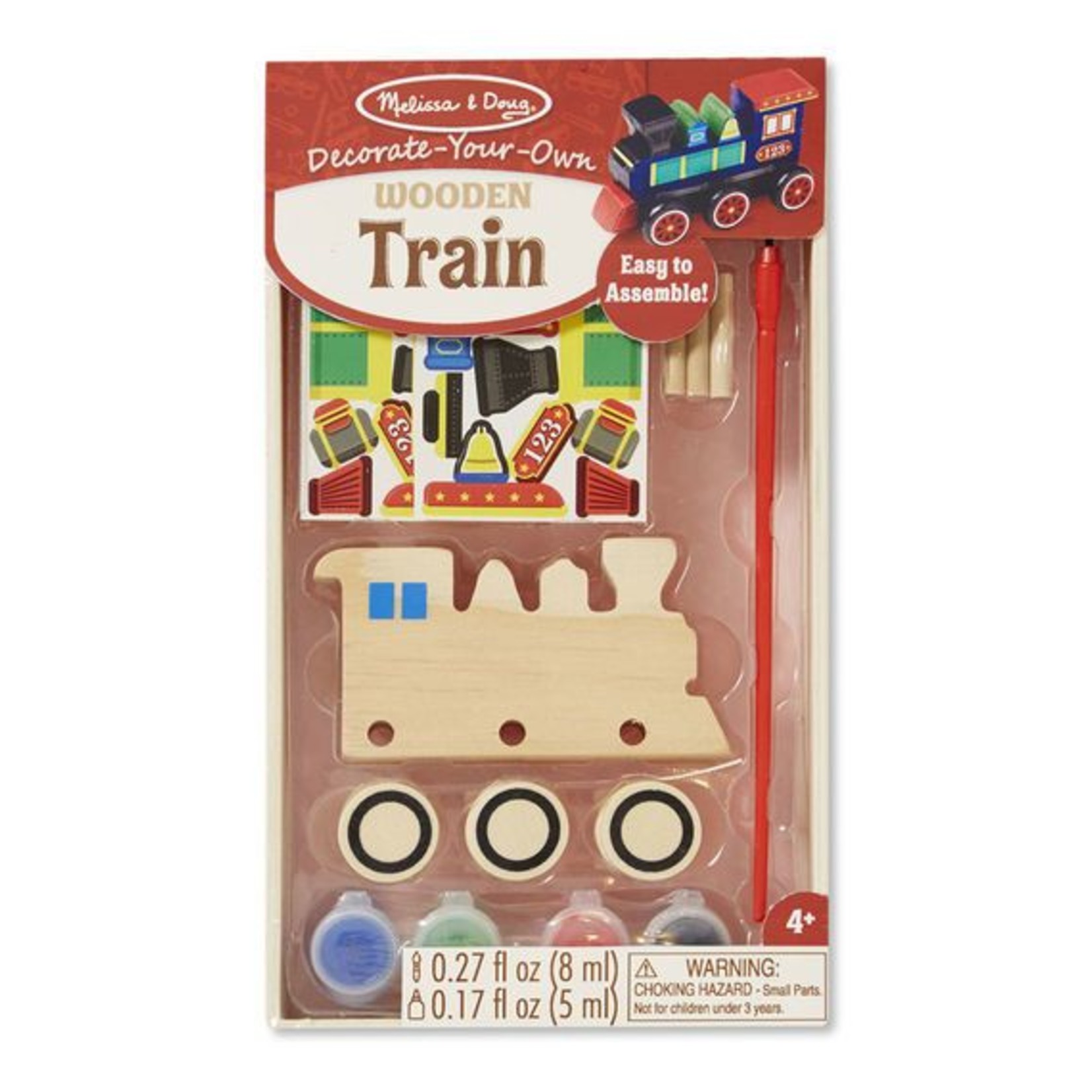 Melissa & Doug Created by Me! Wooden Train (Red Box)