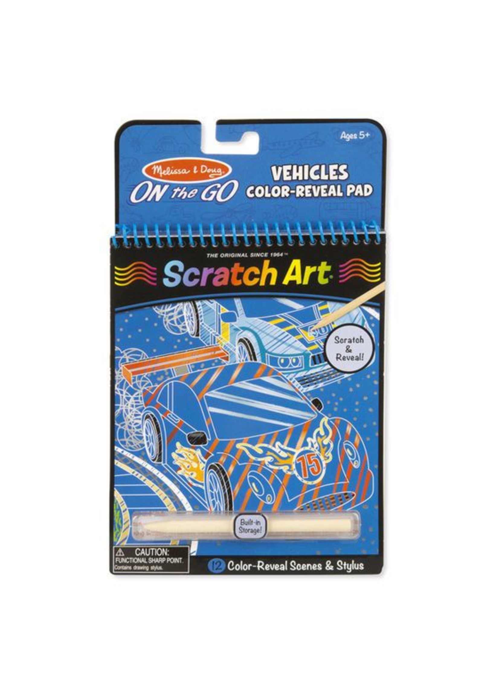 Melissa & Doug One the Go Scratch Art Vehicles Color-Reveal Pad