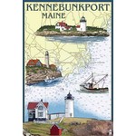 Lantern Press Kennebunkport Note Card - Nautical