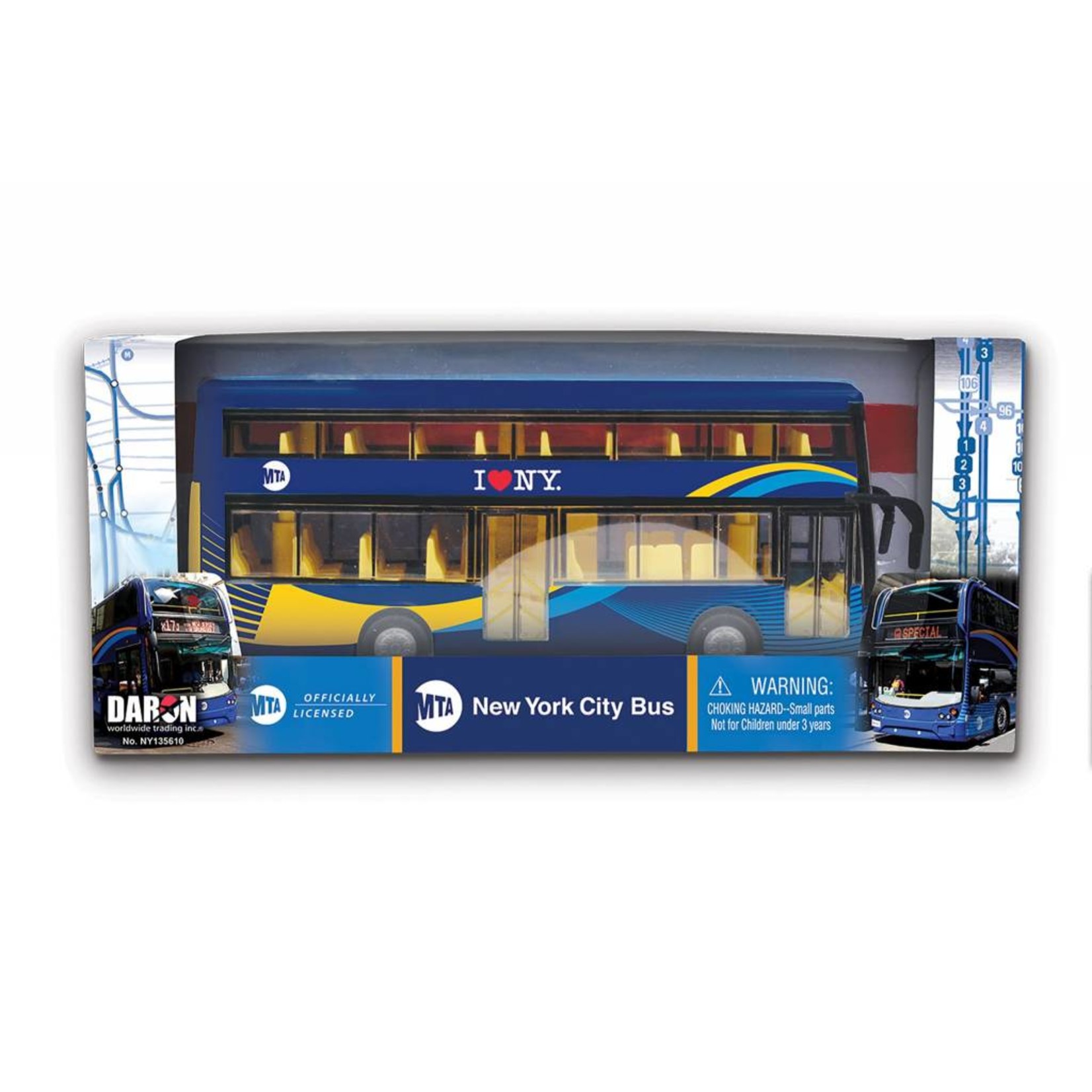 Daron Worldwide Trading MTA Double Decker Bus (New Blue Livery)