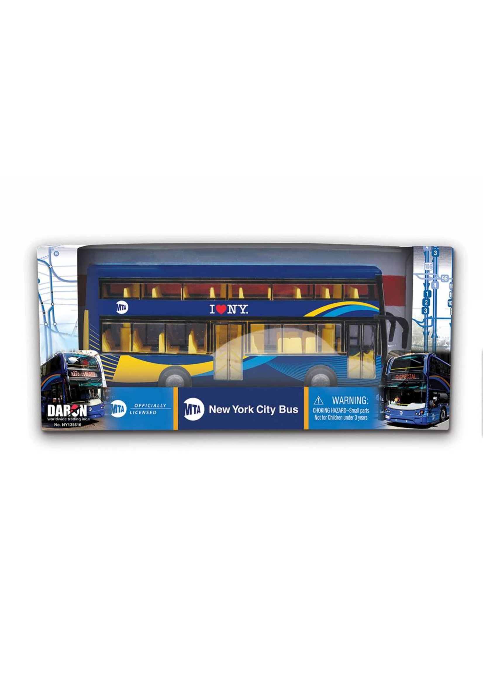 Daron Worldwide Trading MTA Double Decker Bus (New Blue Livery)