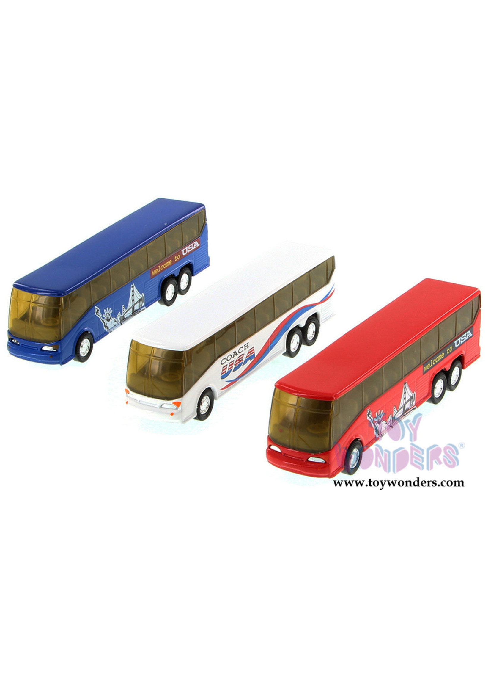 Coach Bus 7"  Red White Blue Yellow "COACH"
