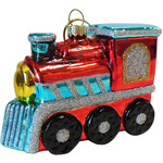 Charles Products Glass Red Engine Ornament