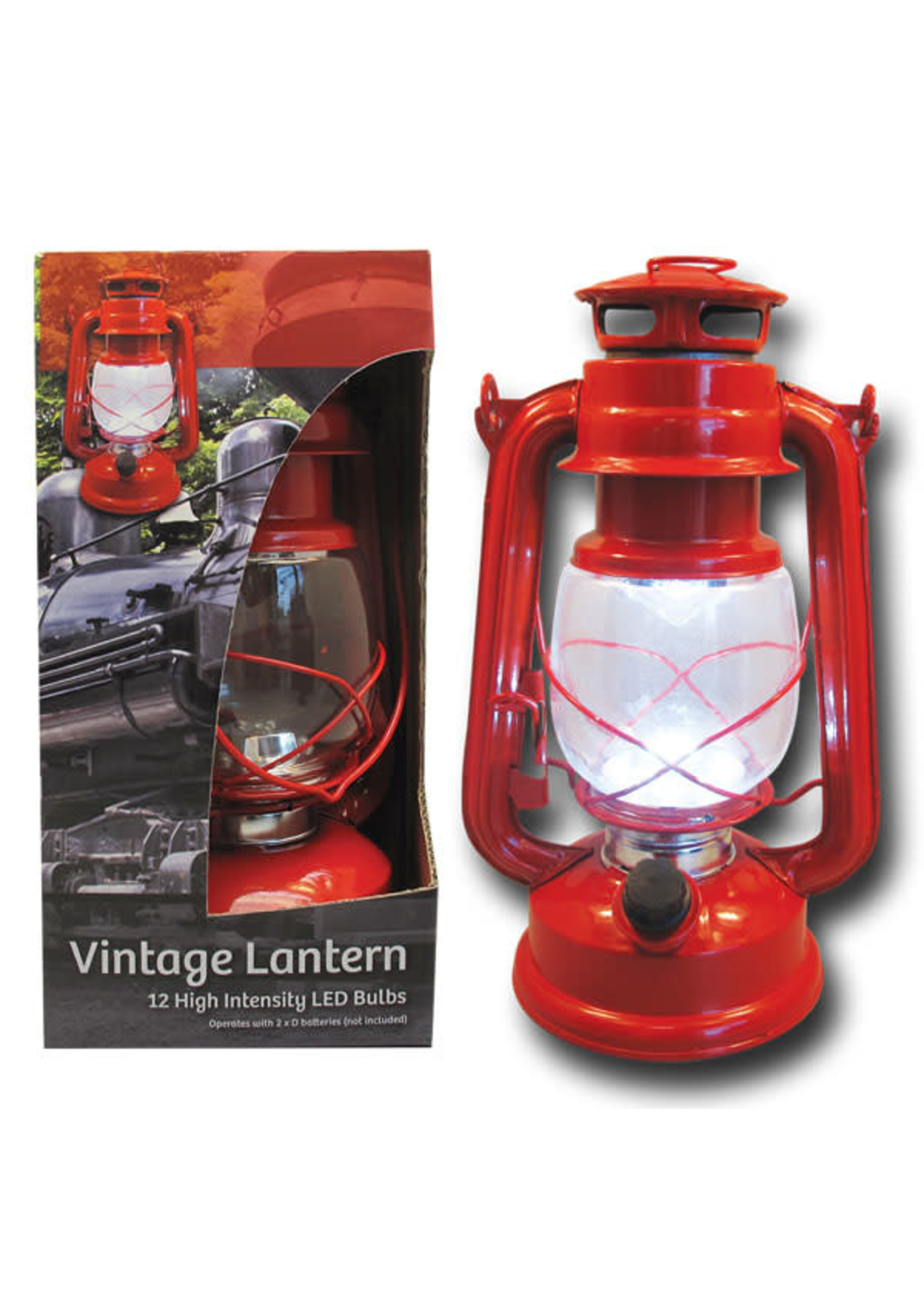 LED VINTAGE-STYLE METAL LANTERN