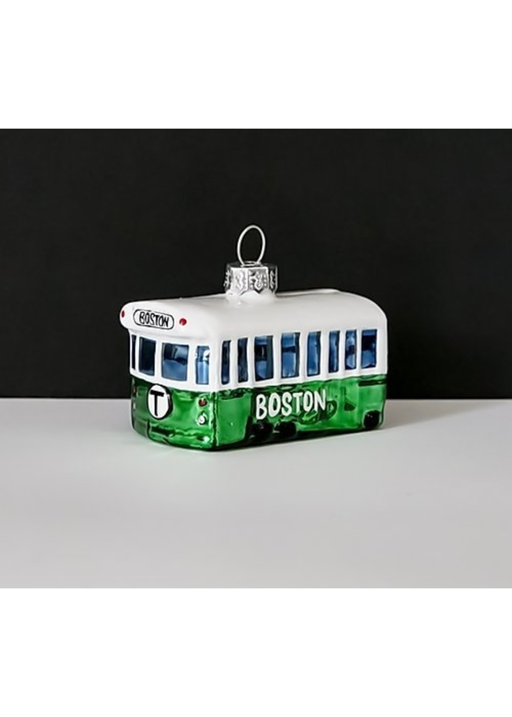 MBTA Green Line Glass Holiday Ornament (Boxed)