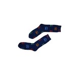 MBTA Train Pattern Socks - Indigo/black