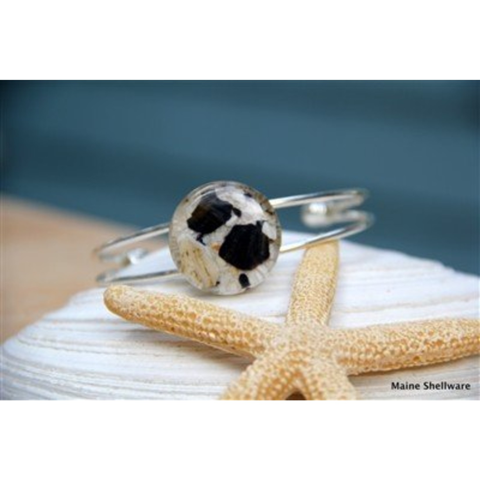 Maine Shellware Silver Cuff Bracelet - Seashell