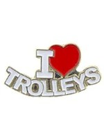 I Love Trolleys Pin