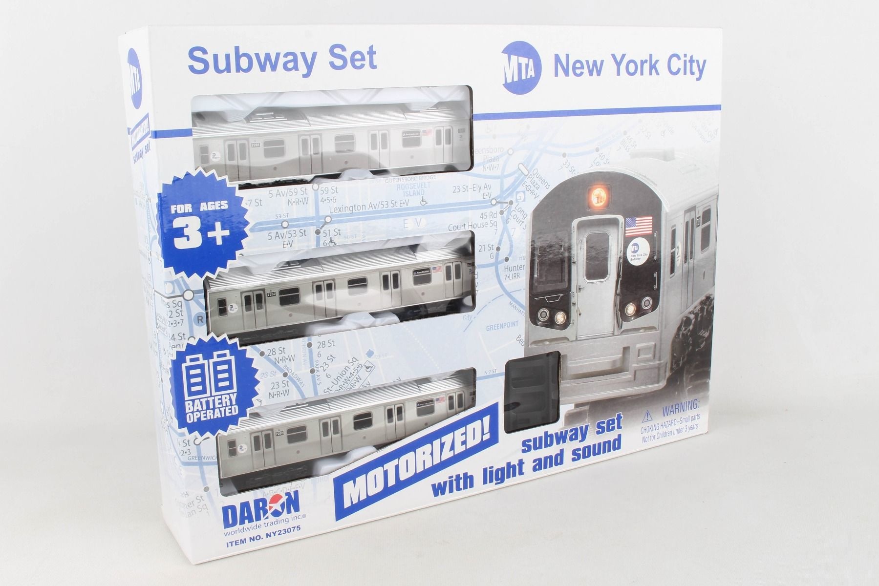 mta motorized subway train set