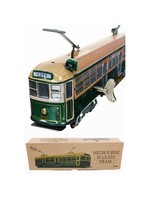 Tin Toy Arcade Train Tram Melbourne Australia Green Tin Toy