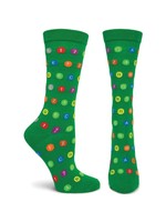 Ozone Designs MTA Subway Dots Womens Green Sock
