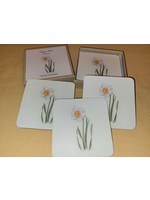 Narcissus Set of 4 PVC Lamintaed Felt Bottom Coasters