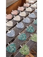 Maine Shellware Heart Pendant Necklace with Sterling Silver Chain