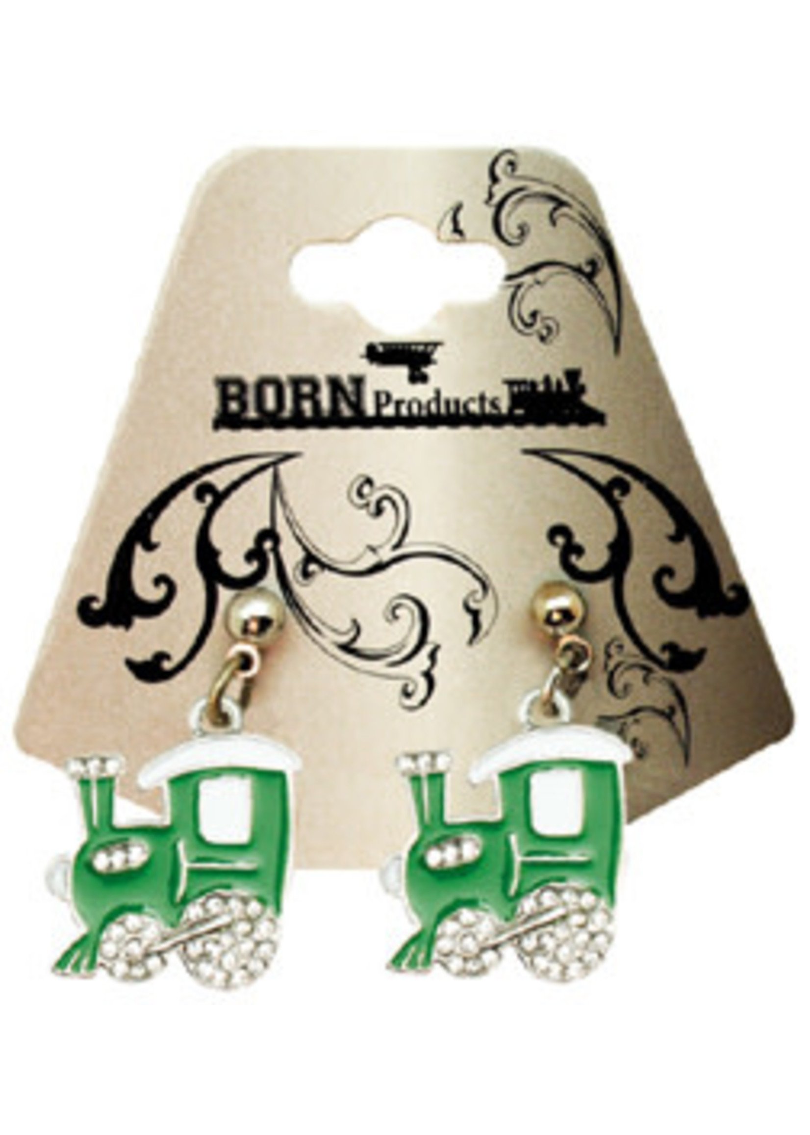 Born Rail Products Enameled Train Earrings