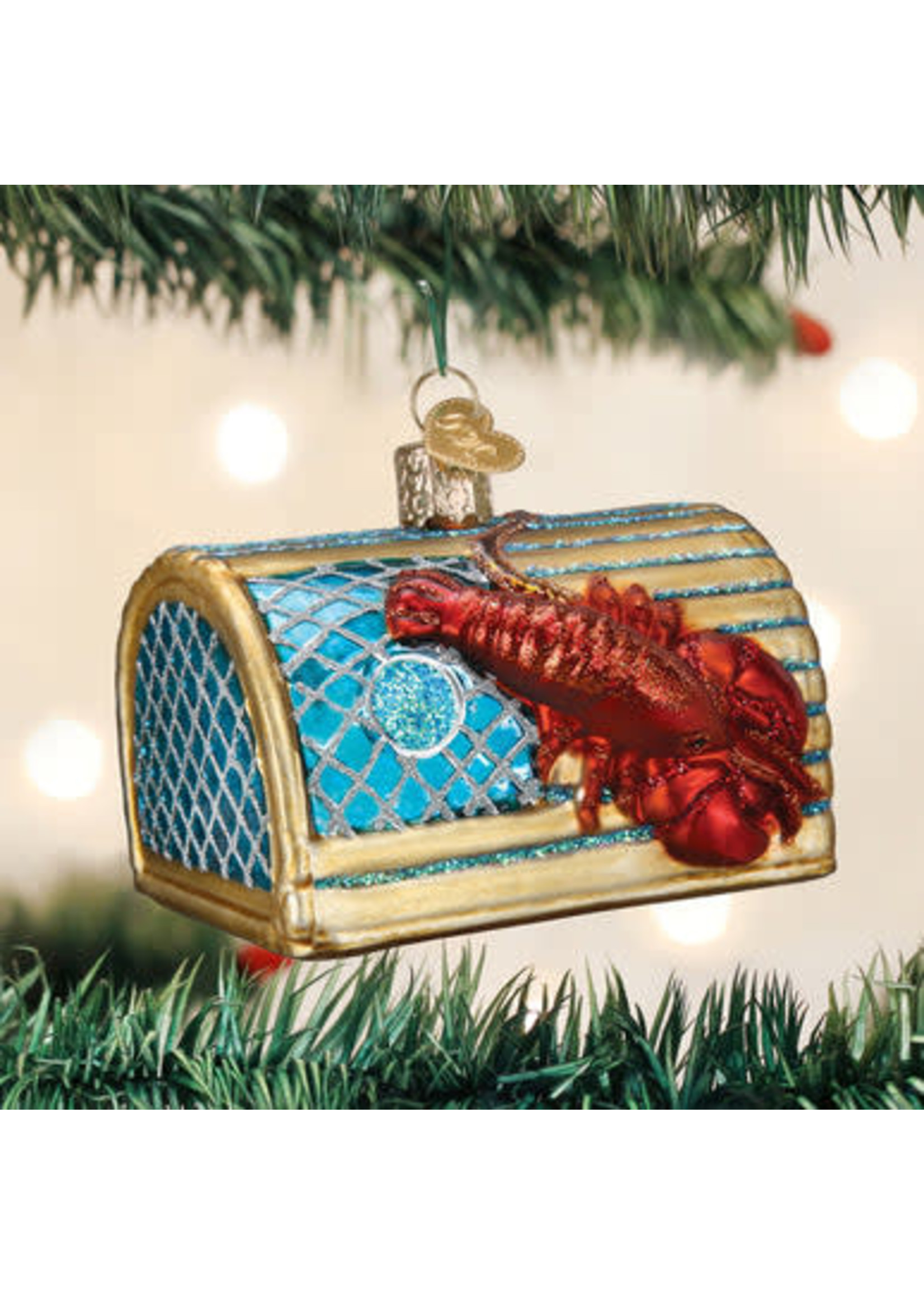 Old World Christmas Lobster Trap Ornament