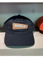 Moxie Black Baseball Cap- Embroidered Logo Patch (orange)