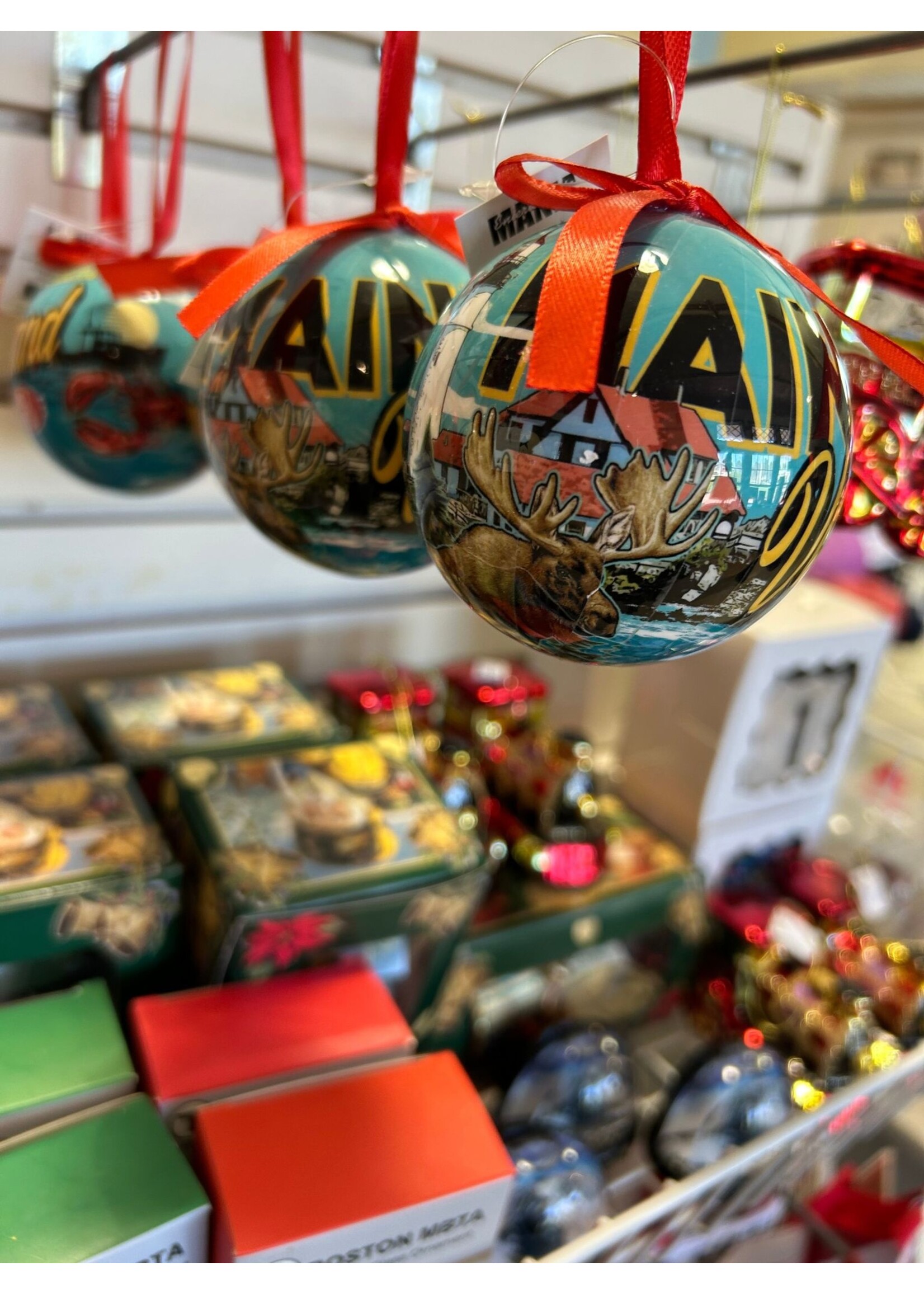 Maine Vacationland Sign Ball Ornament