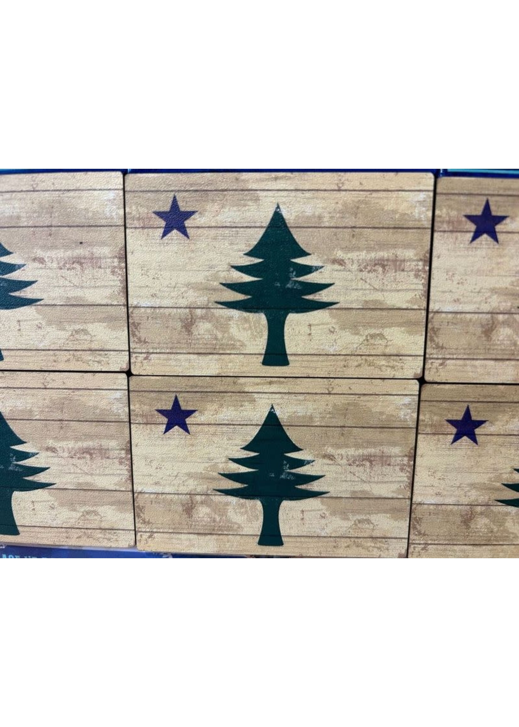 Old Maine Flag Wooden Sign Magnet