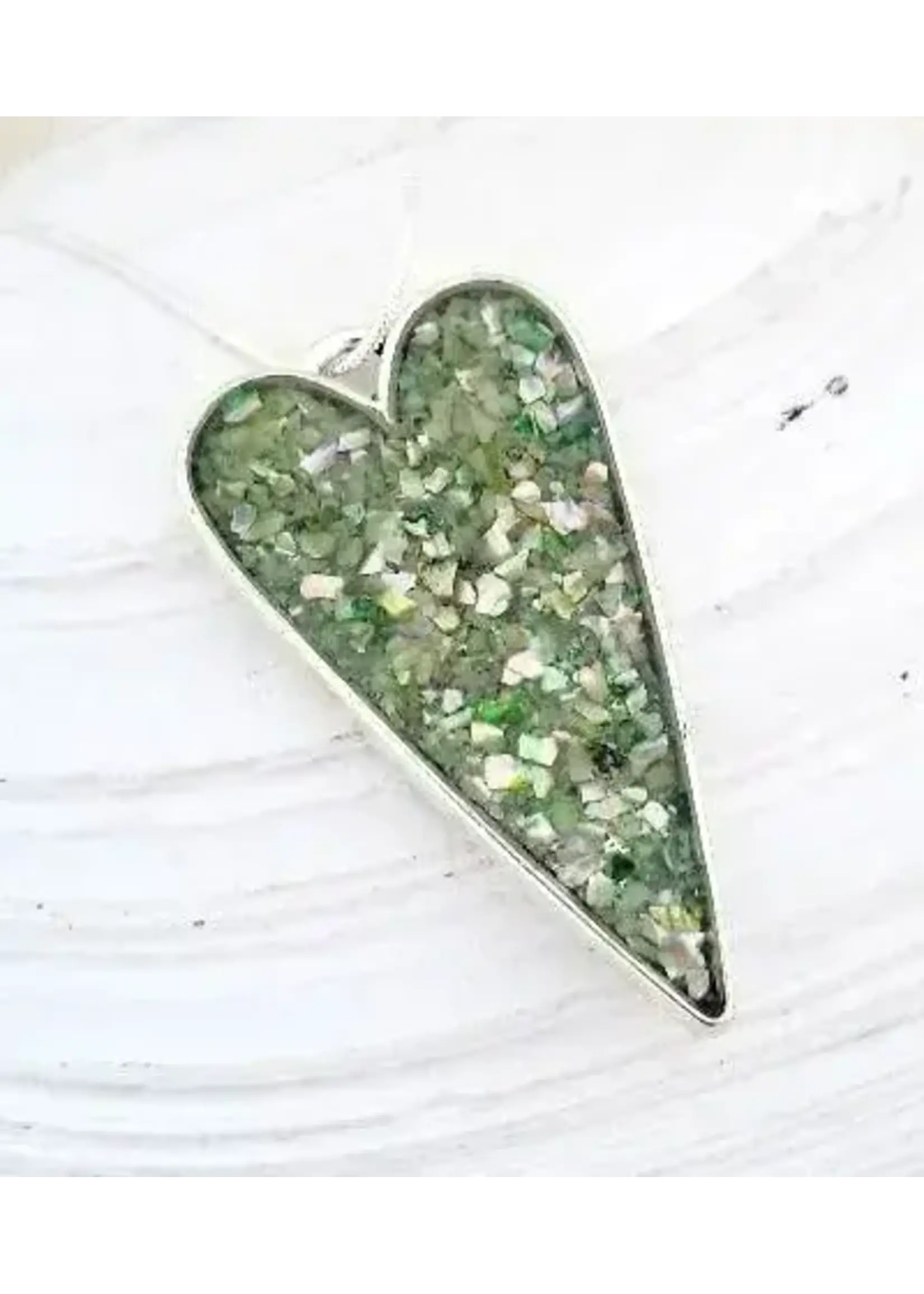 Elongated Heart Pendant 18" Pendant w/ Chain
