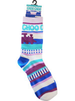 Charles Products Purple/Blue Adult Train Socks