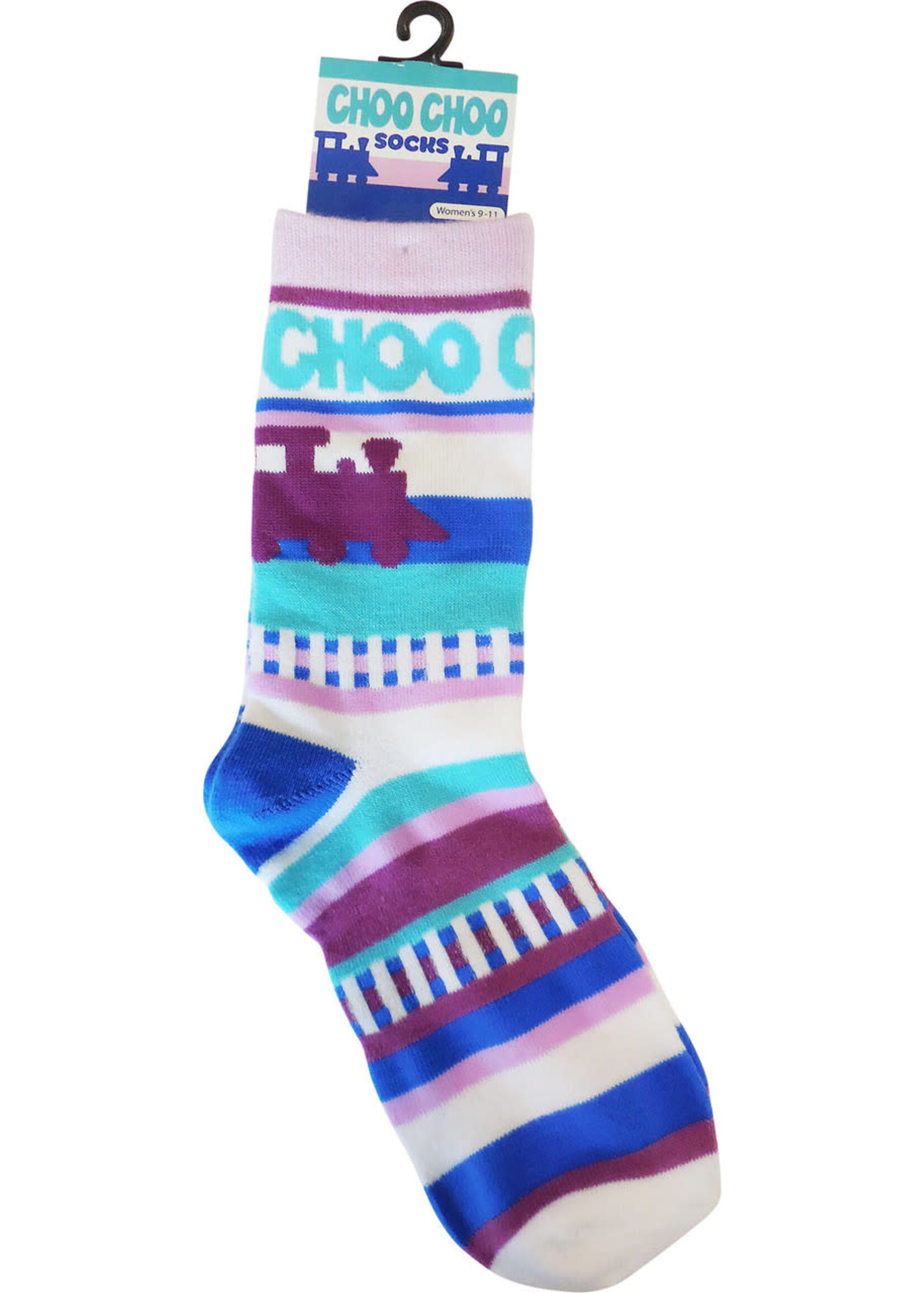Charles Products Purple/Blue Adult Train Socks