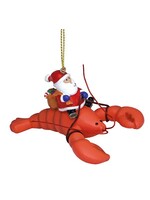 Santa Riding a Lobster Ornament