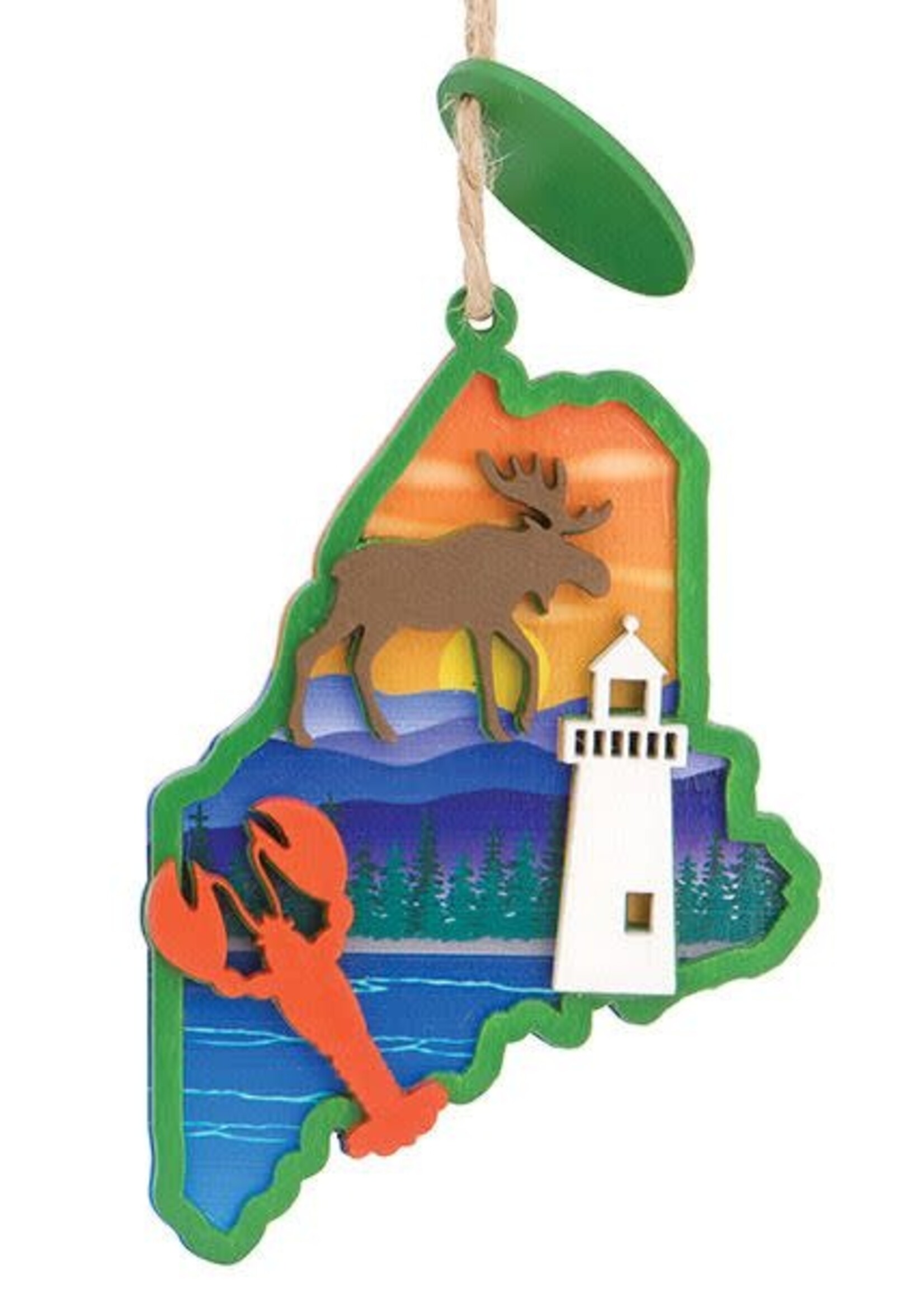 State of Maine Scene Ornament