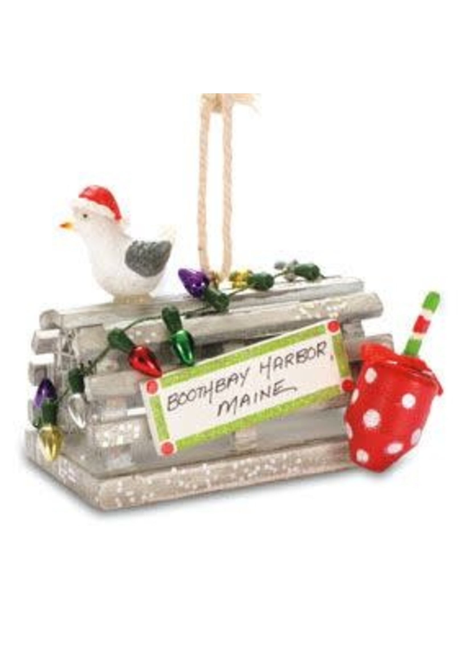 Lobster Trap with Lights Ornament