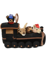 Unipak Designs Corp 12" Train House w/ Bear and Friends Plush