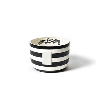 HAPPY EVERYTHING Black Stripe Happy Everything Big Bowl