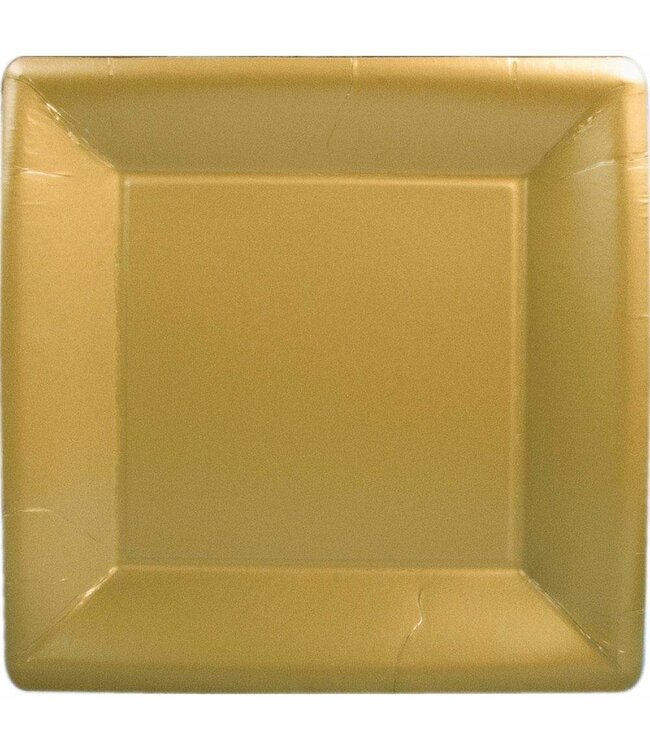 SQUARE DINNER PLATES SOLID GOLD