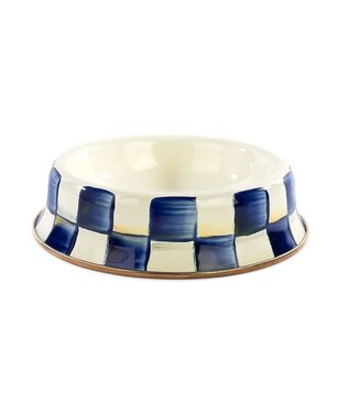 MACKENZIE CHILDS Royal Check Enamel Cat Dish