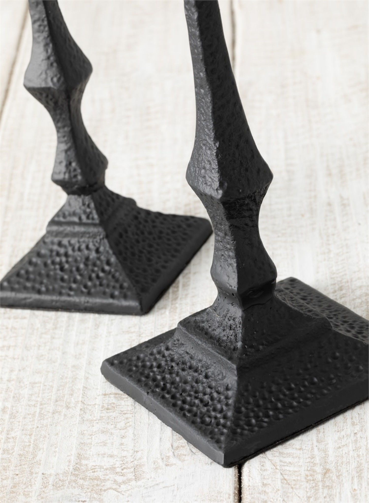 Black Iron Pillar Candle Holder Amber Marie and Company