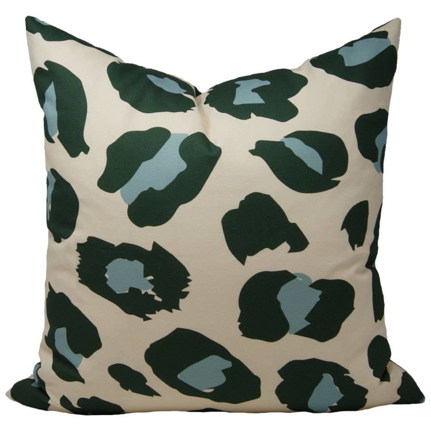 green leopard pillow