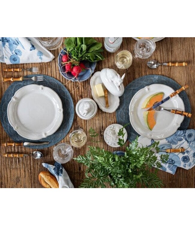 JULISKA Berry & Thread Whitewash Flared Cocktail Plate