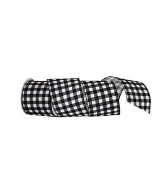 Checkered Ribbon in Clack/Grey/ White